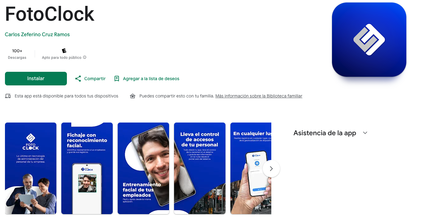 Captura de FotoClock en Google Play